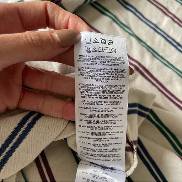 Men’s Vintage Guess Los Angeles Long Sleeve Striped Shirt Size L - Picture 7 of 8